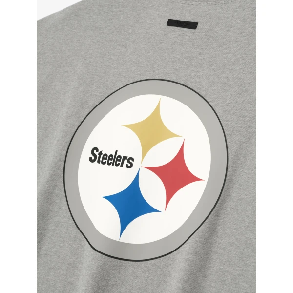 Fear of God Essentials Steelers 90s 3/4 Sleeve Football Tee in Concrete Heather | T-shirts & vests | Luxury Shoes 