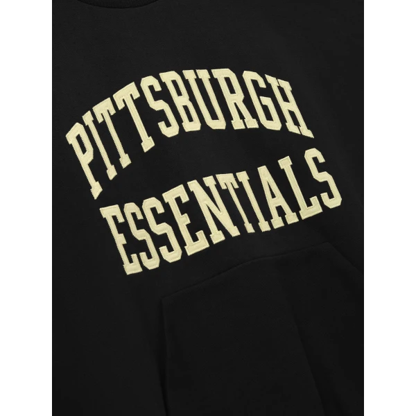 Fear of God Essentials Steelers 90s Relaxed Crewneck in Black | Sweatshirts | Luxury Shoes 