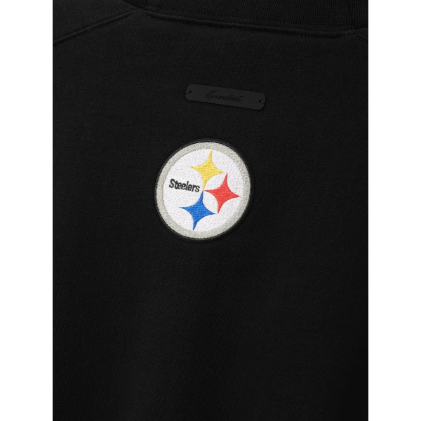 Fear of God Essentials Steelers 90s Relaxed Crewneck in Black | Sweatshirts | Luxury Shoes 