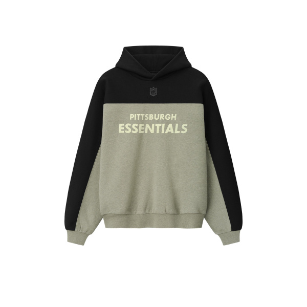 Fear of God Essentials Steelers 90s Relaxed Hoodie in Seal Heather | Luxury Shoes 