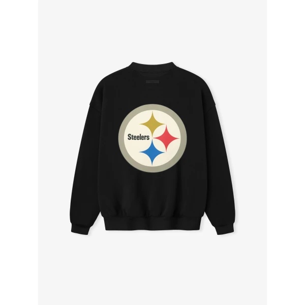 Fear of God Essentials Steelers Sport Crewneck in Black | Sweatshirts | Luxury Shoes 