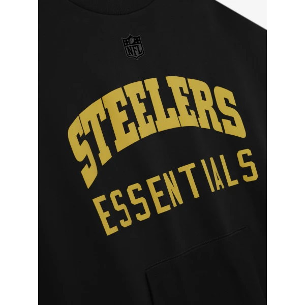 Fear of God Essentials Steelers Sport Crewneck in Black | Sweatshirts | Luxury Shoes 