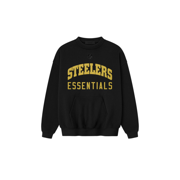 Fear of God Essentials Steelers Sport Crewneck in Black | Luxury Shoes 