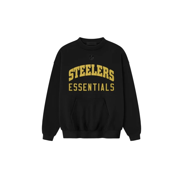 Fear of God Essentials Steelers Sport Crewneck in Black | Luxury Shoes 