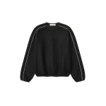 Fear of God Essentials Suede Fleece Signature Modern Crewneck Sweatshirt in Vintage Black | Luxury Shoes 