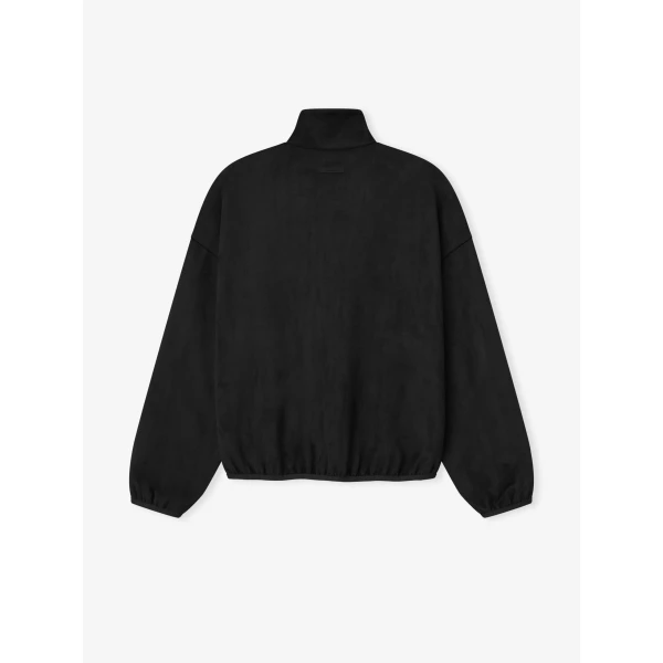 Fear of God Essentials Suede Fleece Signature Modern Track Jacket in Vintage Black | Men Jackets | Luxury Shoes 