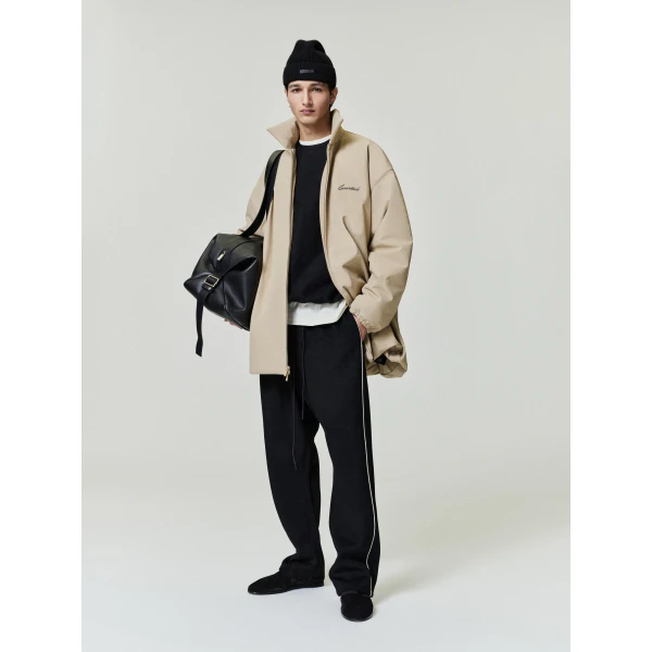 Fear of God Essentials Suede Fleece Signature Relaxed Pant in Vintage Black | Pants | Luxury Shoes 
