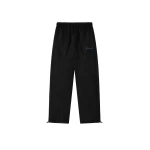 Fear of God Essentials Suede Fleece Signature Relaxed Pant with Piping in Black | Luxury Shoes 