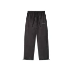 Fear of God Essentials Suede Fleece Signature Relaxed Pant with Piping in Ink Black | Luxury Shoes 