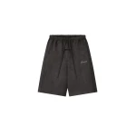 Fear of God Essentials Suede Fleece Signature Relaxed Short with Piping in Ink Black | Luxury Shoes 