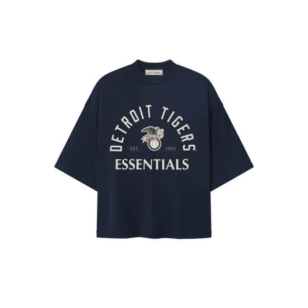 Fear of God Essentials Tigers American League Merch Tee in Dark Sapphire | Luxury Shoes 