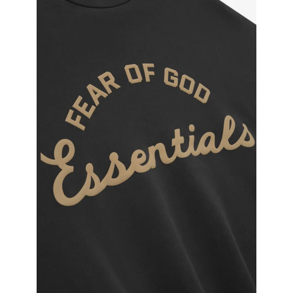 Fear of God Essentials Training 90s Crewneck Sweatshirt in Faded Black | Sweatshirts | Luxury Shoes 