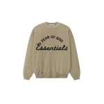 Fear of God Essentials Training 90s Crewneck Sweatshirt in Faded Dune | Luxury Shoes 
