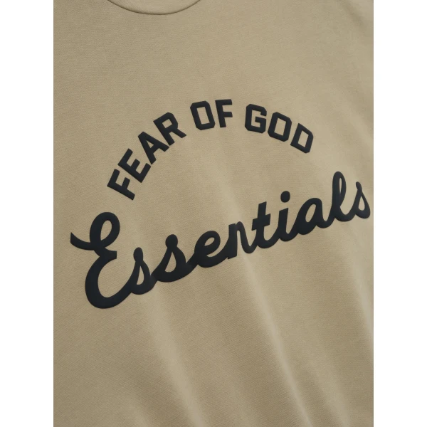Fear of God Essentials Training 90s Crewneck Sweatshirt in Faded Dune | Sweatshirts | Luxury Shoes 