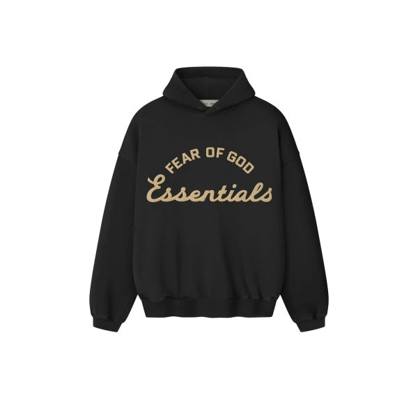 Fear of God Essentials Training 90s Hoodie in Faded Black | Luxury Shoes 