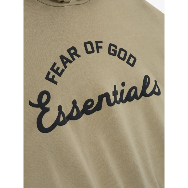 Fear of God Essentials Training 90s Hoodie in Faded Dune | Sweatshirts | Luxury Shoes 