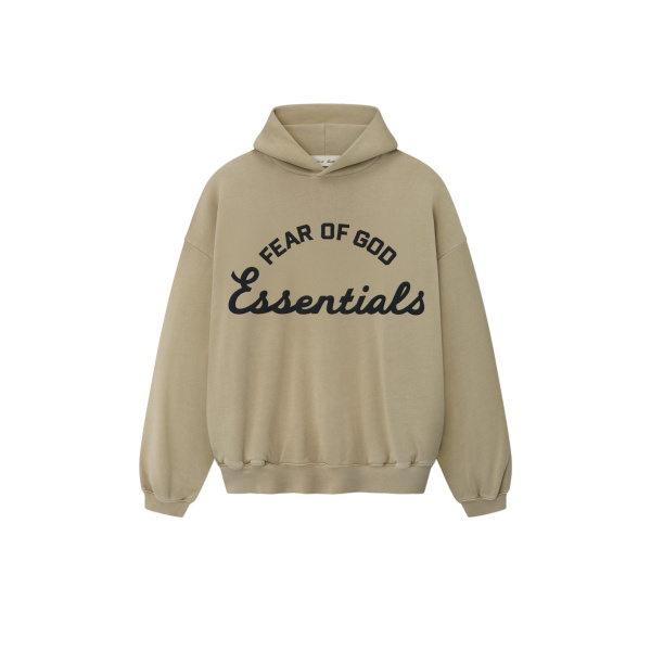 Fear of God Essentials Training 90s Hoodie in Faded Dune | Luxury Shoes 