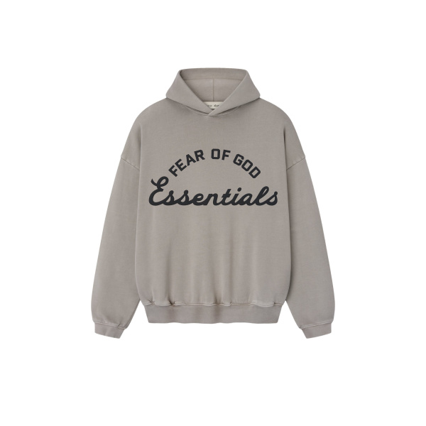 Fear of God Essentials Training 90s Hoodie in Faded Seal | Luxury Shoes 
