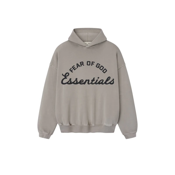 Fear of God Essentials Training 90s Hoodie in Faded Seal | Luxury Shoes 