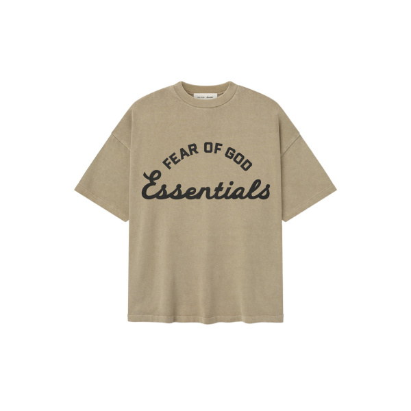 Fear of God Essentials Training 90s Tee in Faded Dune | Luxury Shoes 