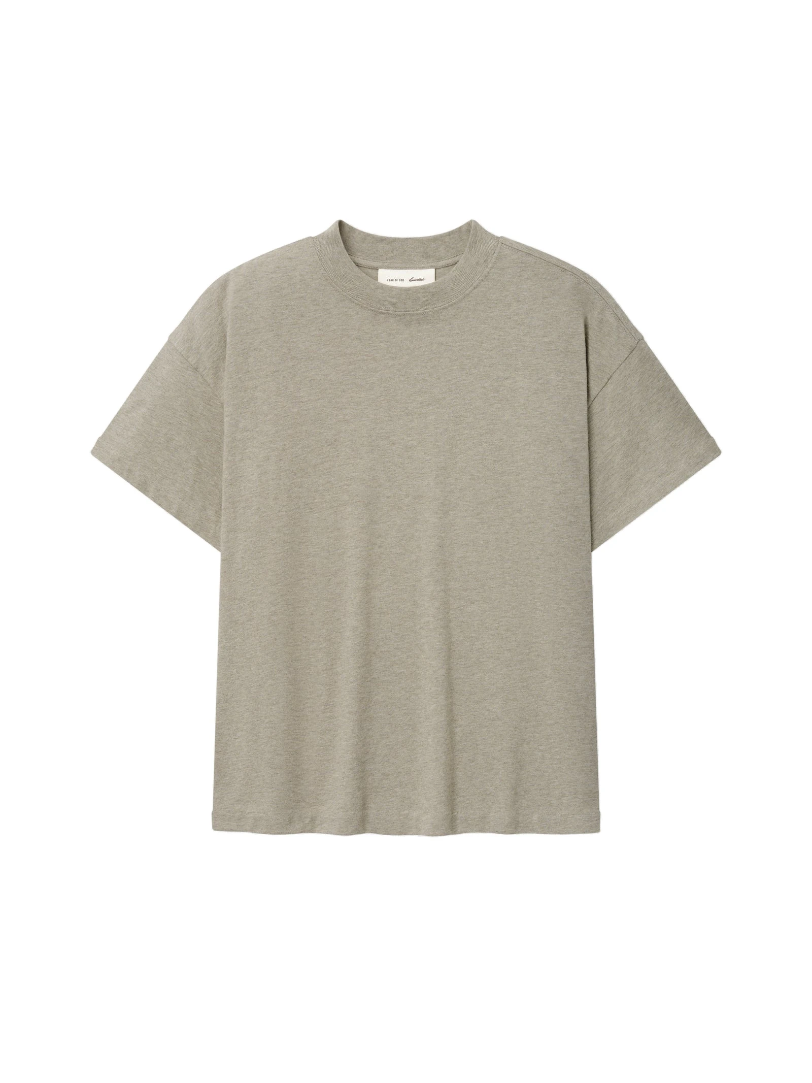 Fear of God Essentials Tri-Blend Essential Tee Slim Fit in Seal Heather Fear of God Essentials Tri-Blend Essential Tee Slim Fit in Seal Heather | Luxury Shoes
