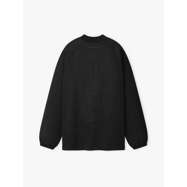 Fear of God Essentials Tricot 90s Relaxed Long Sleeve Mock Neck in Black | T-shirts & vests | Luxury Shoes 