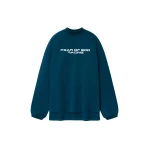 Fear of God Essentials Tricot 90s Relaxed Long Sleeve Mock Neck in Night Sea | Luxury Shoes 