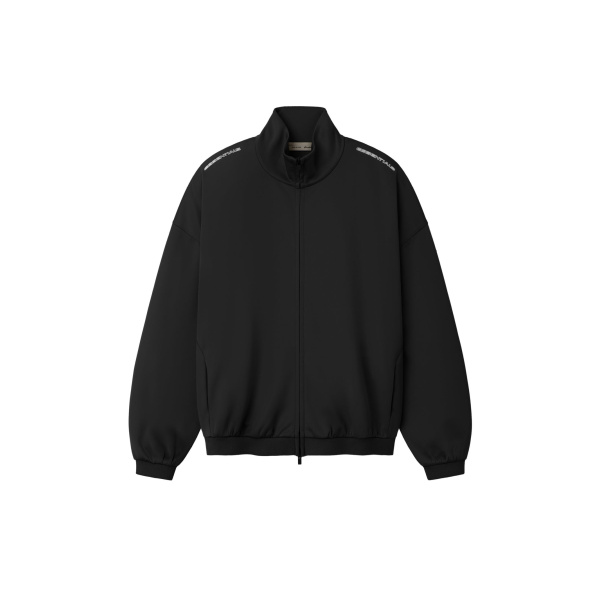 Fear of God Essentials Tricot Modern Track Jacket in Black | Luxury Shoes 