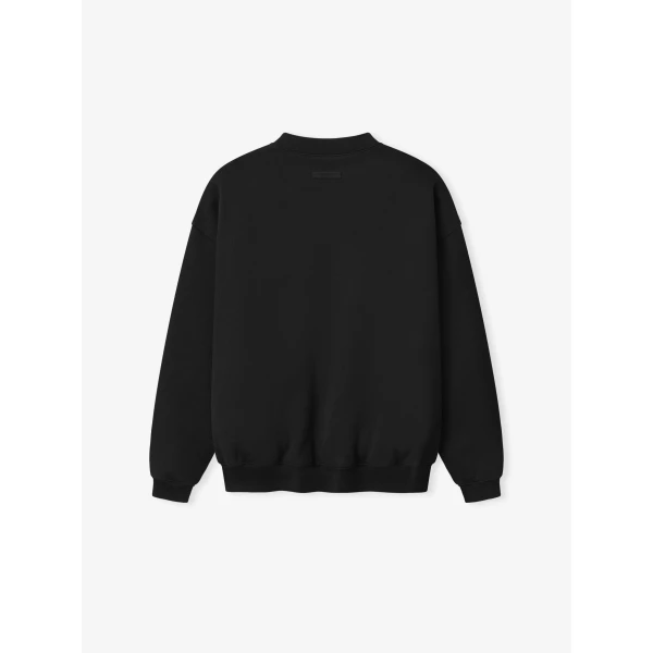 Fear of God Essentials Varsity 90s Crewneck Sweatshirt in Vintage Black | Sweatshirts | Luxury Shoes 