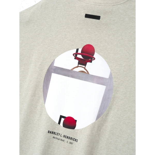 Fear of God Essentials Warriors x Barkley Hendricks 90s Tee in Heather Stone | T-shirts & vests | Luxury Shoes 