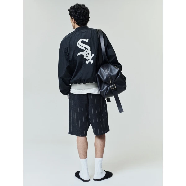 Fear of God Essentials White Sox Half Zip Pullover in Black | Sweatshirts | Luxury Shoes 
