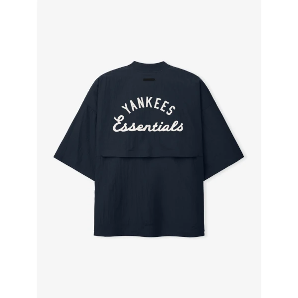 Fear of God Essentials Yankees 3/4 Sleeve Pullover in Dark Sapphire | Sweatshirts | Luxury Shoes 