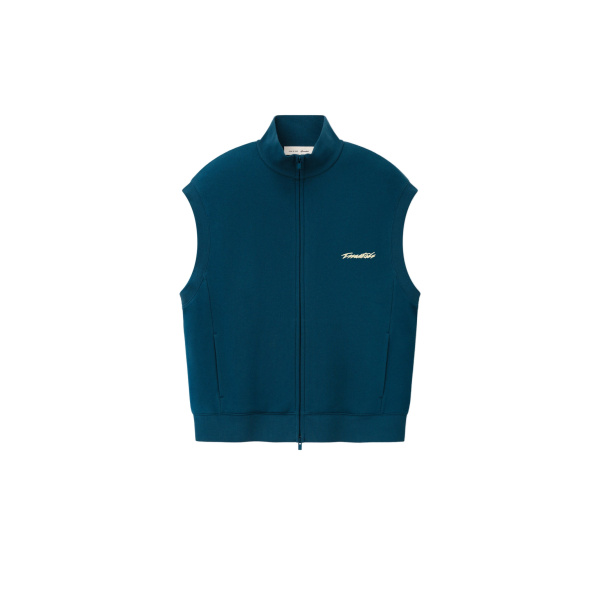 Fear of God Essentials Zip Vest in Night Sea | Luxury Shoes 
