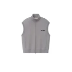 Fear of God Essentials Zip Vest in Smoke | Luxury Shoes 
