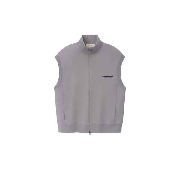 Fear of God Essentials Zip Vest in Smoke | Luxury Shoes 