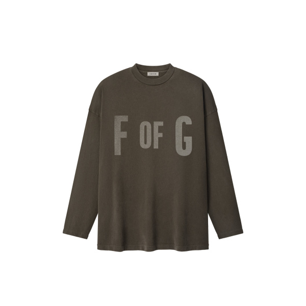 Fear of God F of G, 26 Long Sleeve Tee in Faded Brown | Luxury Shoes 