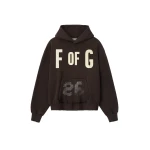 Fear of God F of G Classic Half Raglan Hoodie with Pocket in Dark Brown | Luxury Shoes 