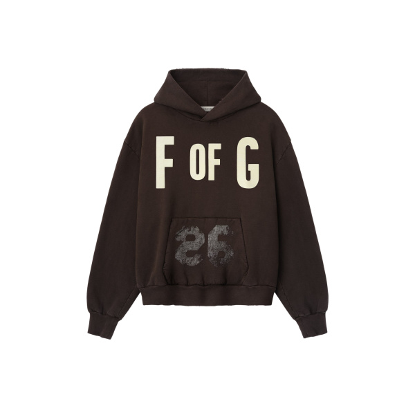 Fear of God F of G Classic Half Raglan Hoodie with Pocket in Dark Brown | Luxury Shoes 