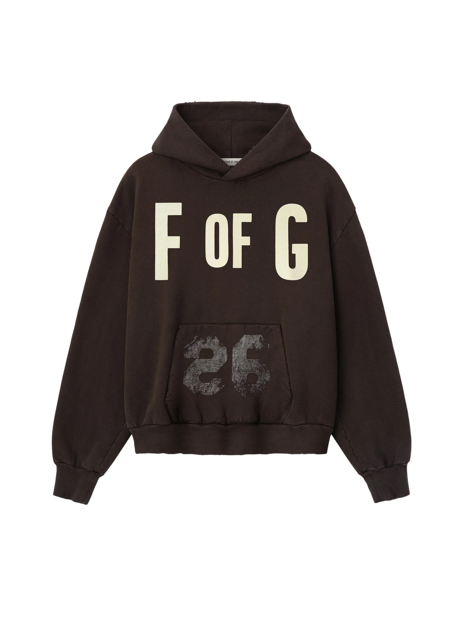 Fear of God F of G Classic Half Raglan Hoodie with Pocket in Dark Brown Fear of God F of G Classic Half Raglan Hoodie with Pocket in Dark Brown | Luxury Shoes