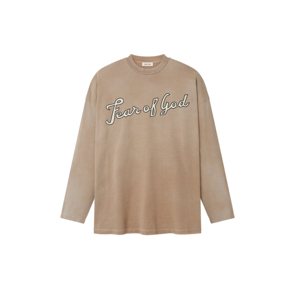 Fear of God FG 9 Long Sleeve Tee in Dune Pearl | Luxury Shoes 