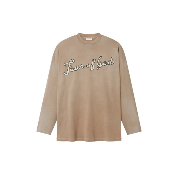 Fear of God FG 9 Long Sleeve Tee in Dune Pearl | Luxury Shoes 
