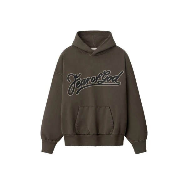 Fear of God Fear of God Classic Pocket Hoodie in Faded Brown | Luxury Shoes 
