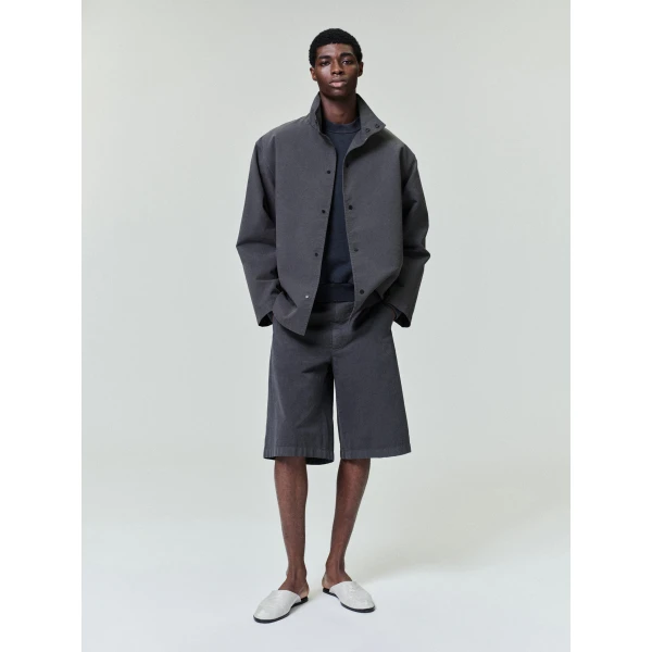 Fear of God Garment Dyed Cotton Casual Short in Dark Grey | Shorts | Luxury Shoes 