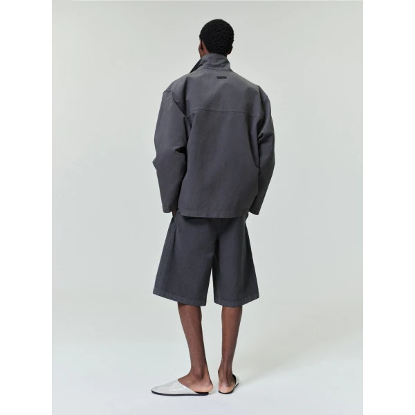 Fear of God Garment Dyed Cotton Casual Short in Dark Grey | Shorts | Luxury Shoes 