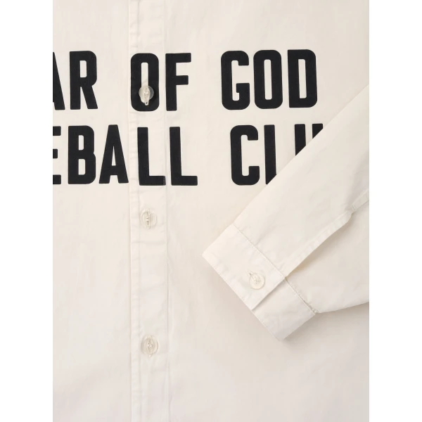 Fear of God Garment Dyed Cotton Relaxed Shirt in Natural | Men Shirts | Luxury Shoes 