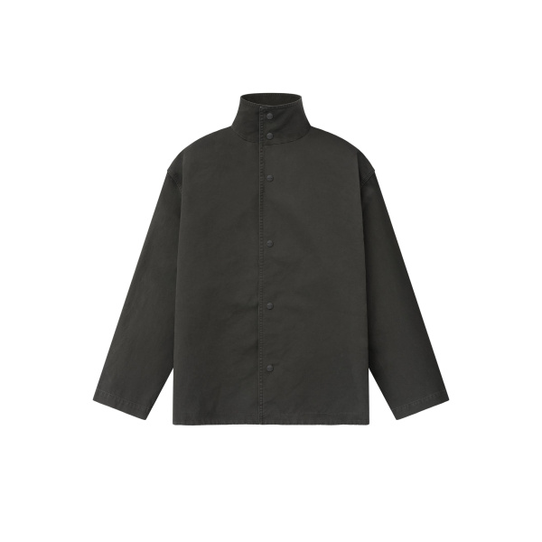 Fear of God Garment Dyed Cotton Sport Jacket in Dark Grey | Luxury Shoes 