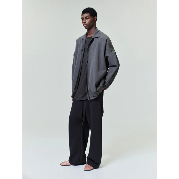 Fear of God Garment Dyed Cotton Windbreaker in Dark Grey | Men Jackets | Luxury Shoes 