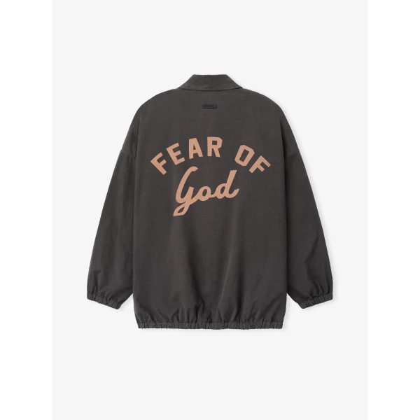 Fear of God Garment Dyed Cotton Windbreaker in Dark Grey | Men Jackets | Luxury Shoes 