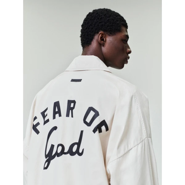 Fear of God Garment Dyed Cotton Windbreaker in Natural | Men Jackets | Luxury Shoes 