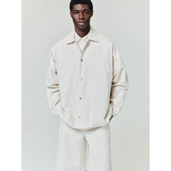 Fear of God Garment Dyed Cotton Windbreaker in Natural | Men Jackets | Luxury Shoes 